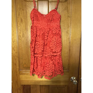 Maeve Coral Lace Casual Dress